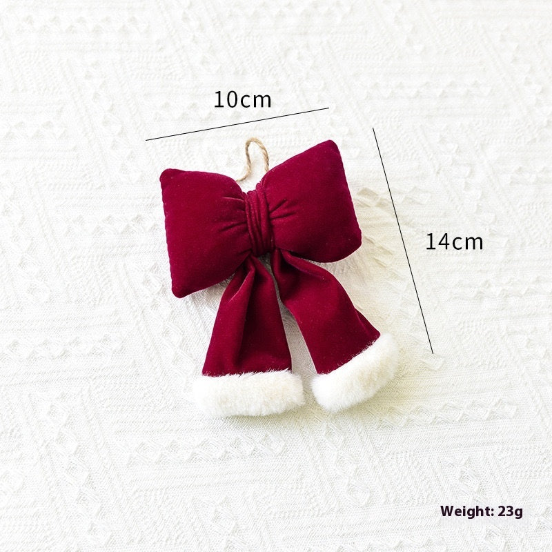 Christmas Large Lint Bowknot Three-dimensional Decorations - Bellarte Enchanté Christmas Large Lint Bowknot Three-dimensional Decorations